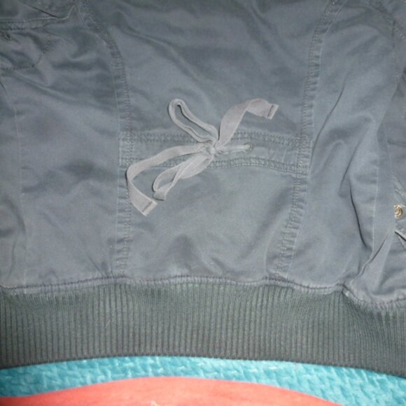 Hollister Coat Faux Fur Hooded Utility Outerwear Navy Blue SzS - Picture 9 of 15